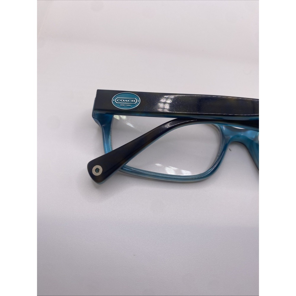 Coach Eyeglasses Women FRAMES ONLY HC 6040 Brooklyn 52-16-135 Tortoise Teal 371 - Picture 4 of 16